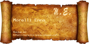 Morelli Enna névjegykártya